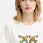 T-Shirt Manica Corta Donna Pinko Con Maxi Logo Ricamo Quentin 100535A33F