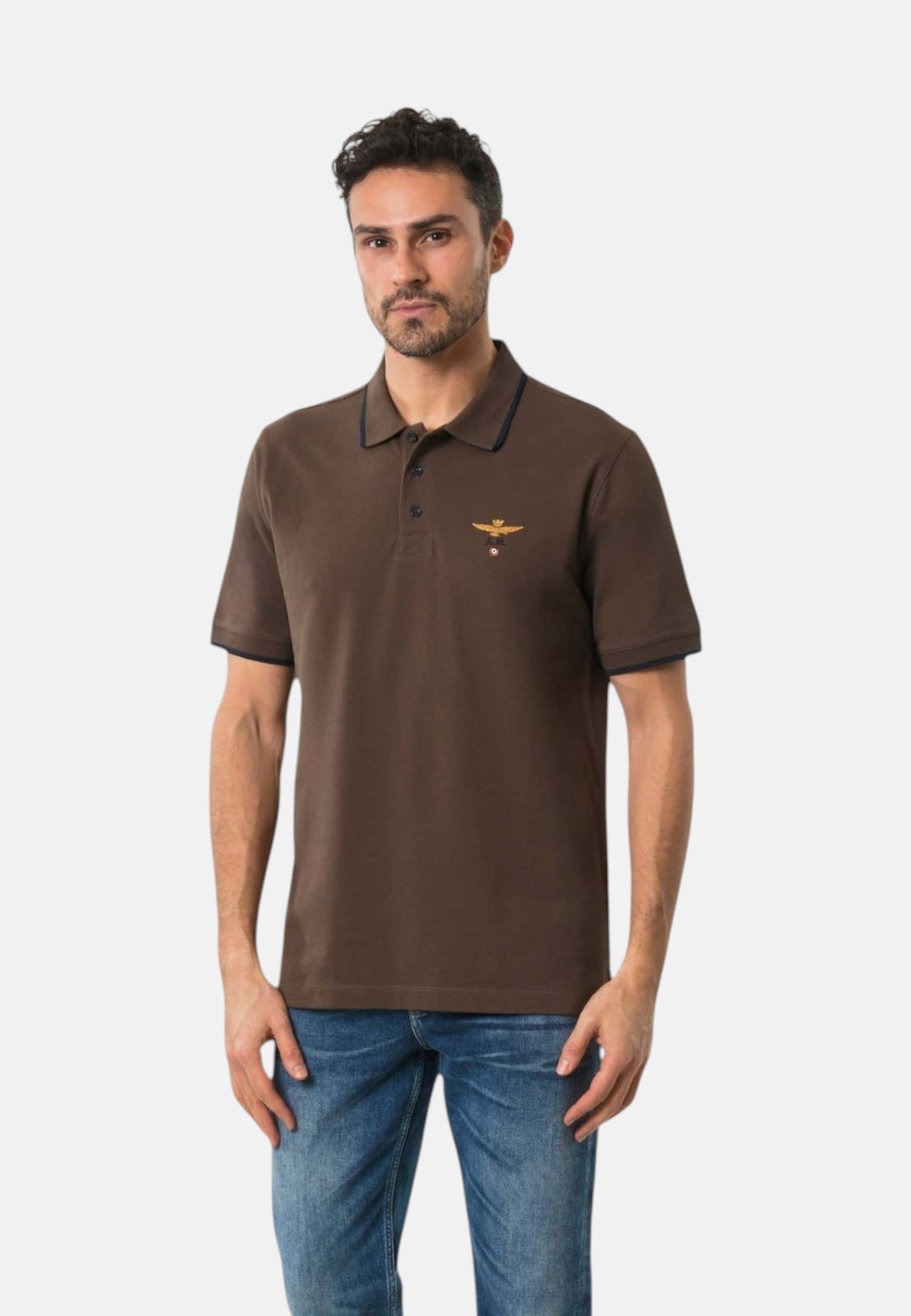 Polo Manica Corta Uomo Aeronautica Militare In Pique' Di Cotone Con Logo  261PO1308UP00082