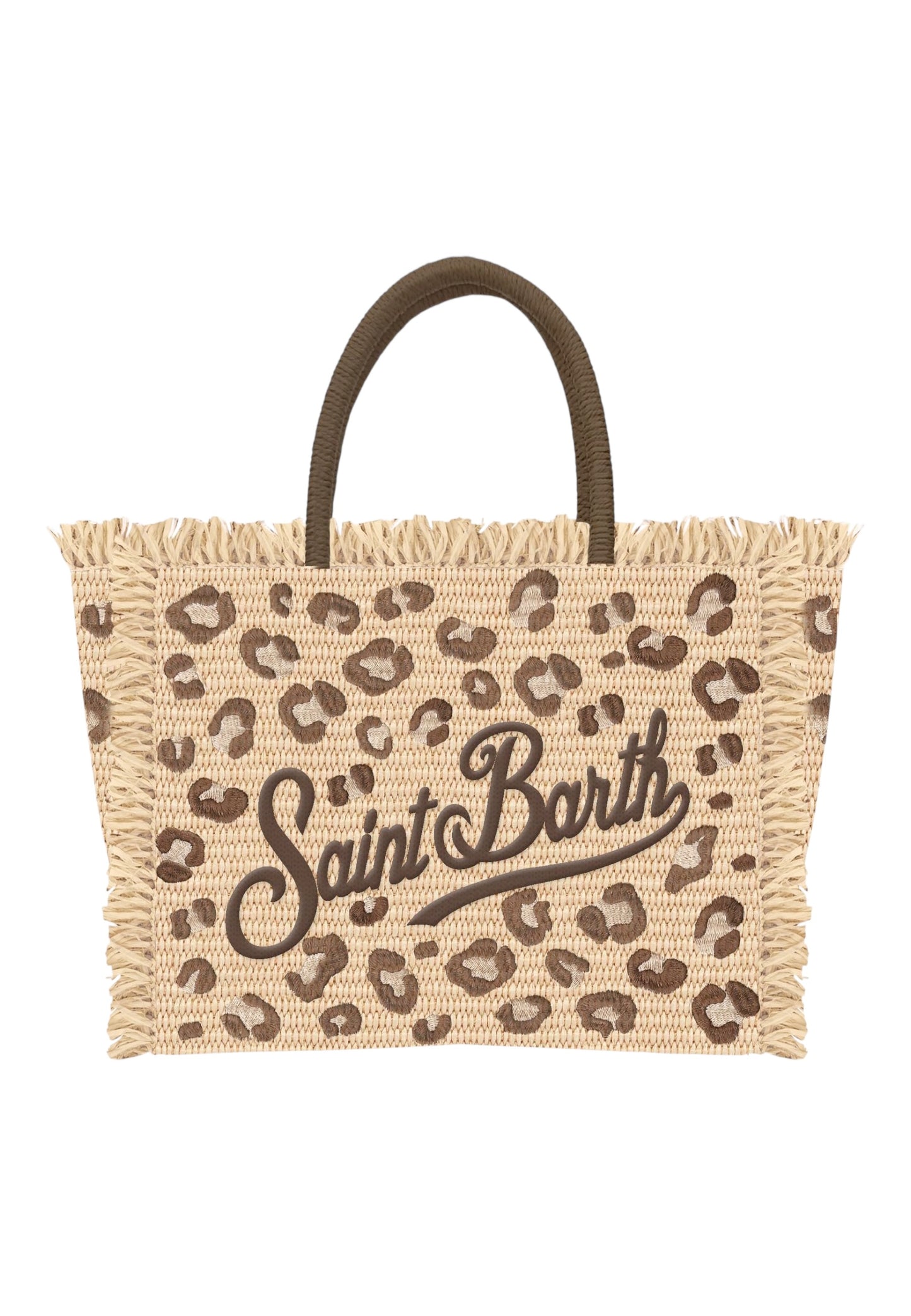 Borsa A Mano Donna Mc2 Saint Barth Leopard Vanity Straw N VANI021