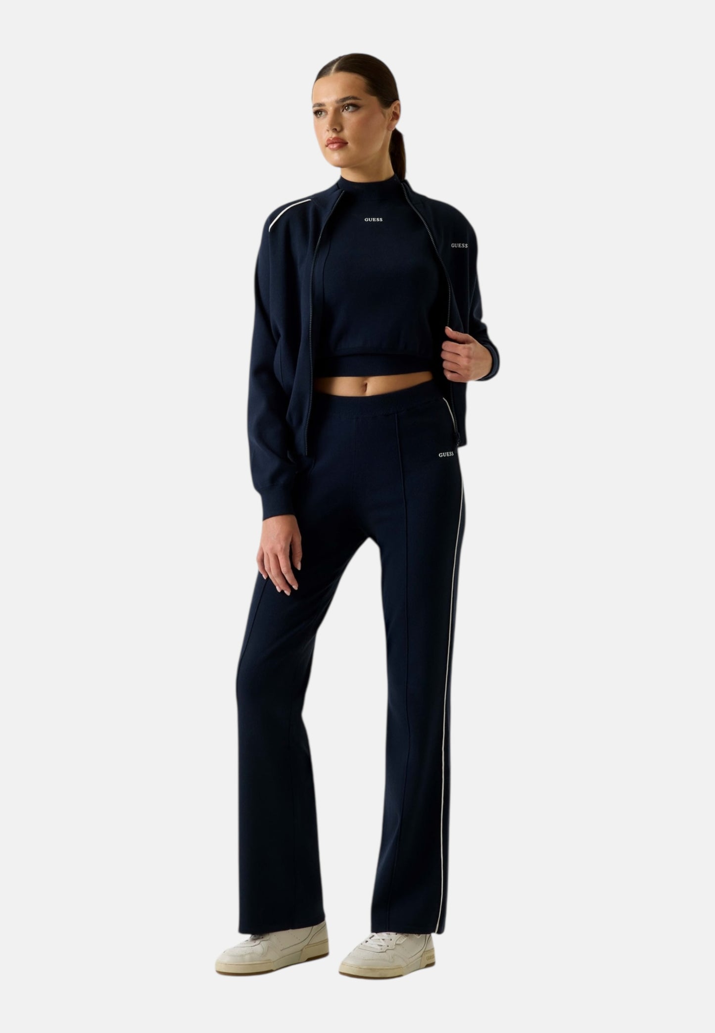 Pantaloni Tuta Donna Guess Flare Fit Laurene Pant Swtr V6RB14Z4642