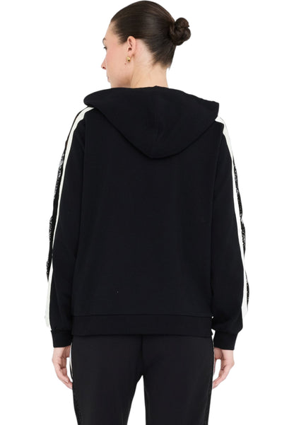 Felpa Con Cappuccio Donna Liu Jo Con Pizzo  TF5144J4523