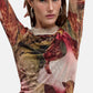 T-Shirt Manica Corta Donna Desigual  Ts Orchids Lacroix 26WWTK22