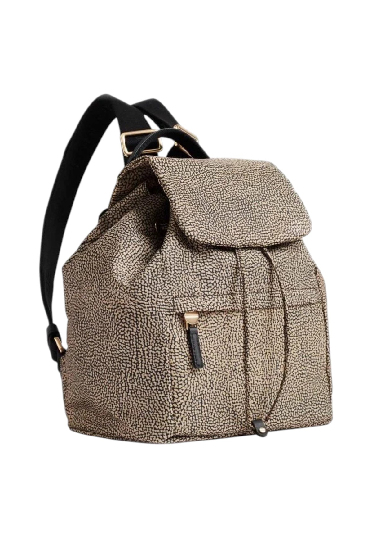Zaino  Donna Borbonese Formato medio, Patta, Manico superiore, Spallacci, Tessuto riciclato, Stampa OP B-Club 91010347X95