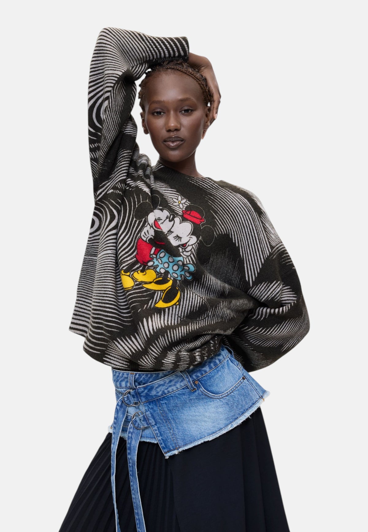 Maglione A Girocollo Donna Desigual Fit regular, Maglia grossa Hug Mickey 26WWJF48