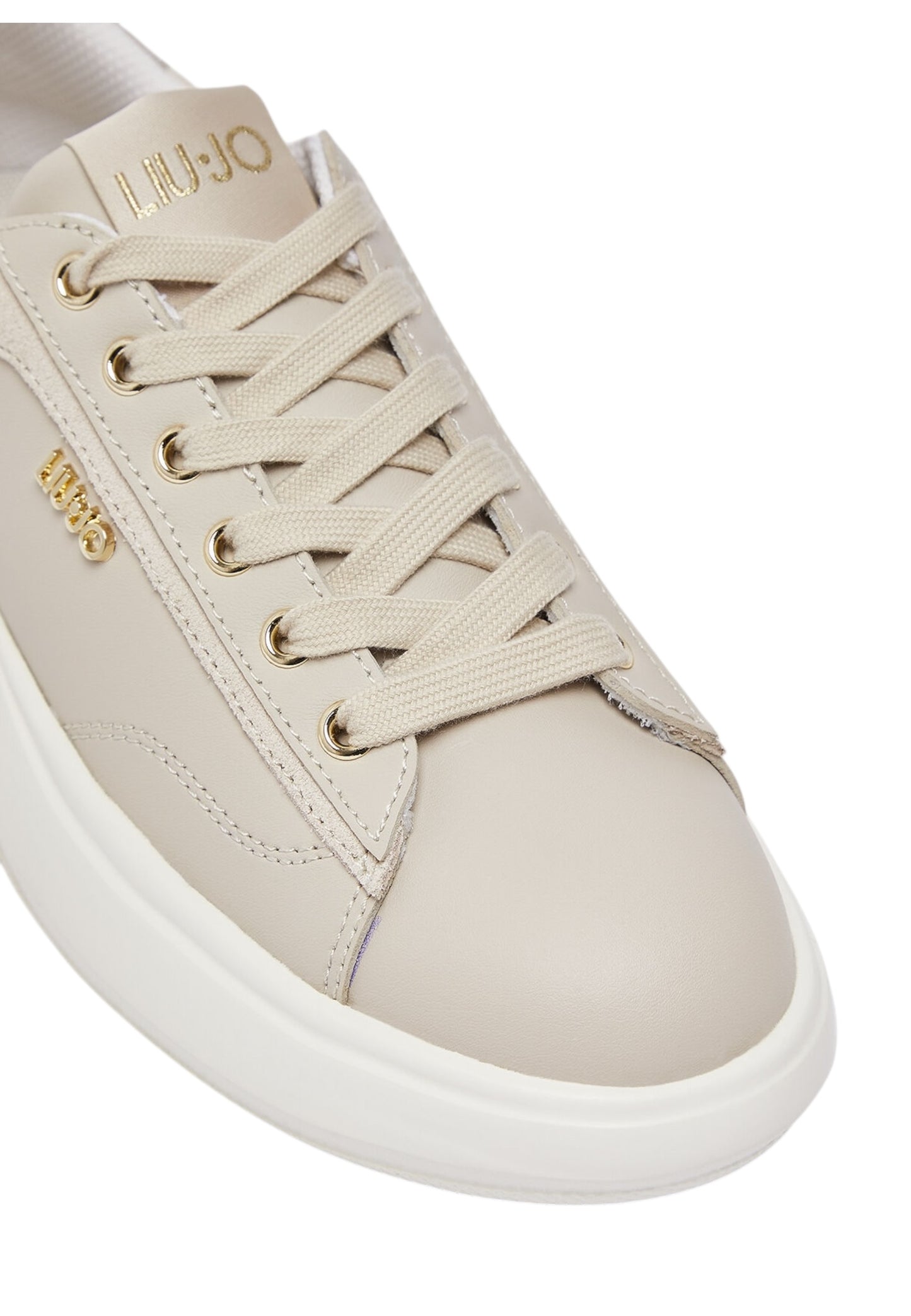 Sneakers Basse Donna Liu Jo In Pelle Di Vitello E Pelle Scamosciata Con Dettagli Oro Casper 01 BA6069P0304