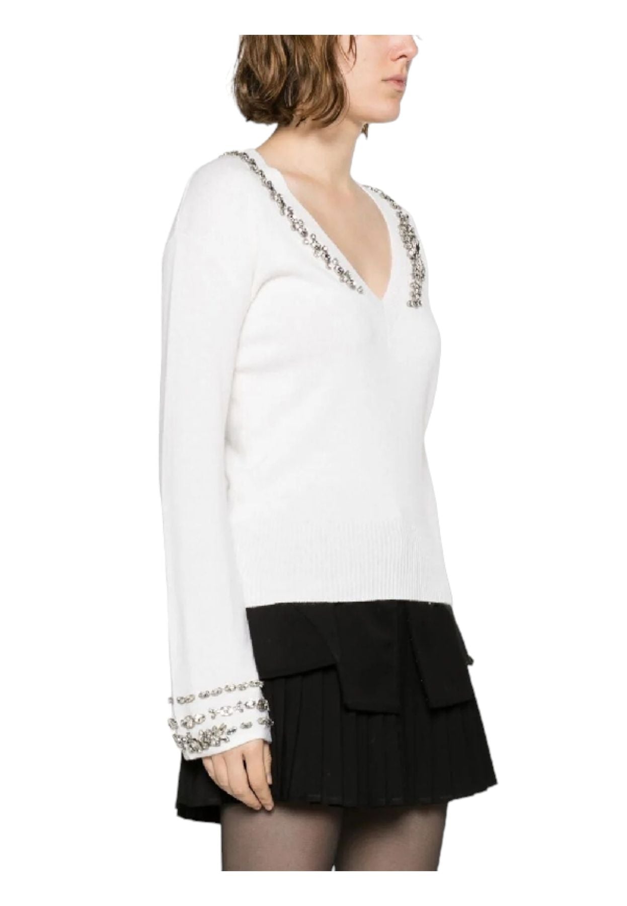 Maglione Scollo A V Donna Blugirl   RF3124MS14G