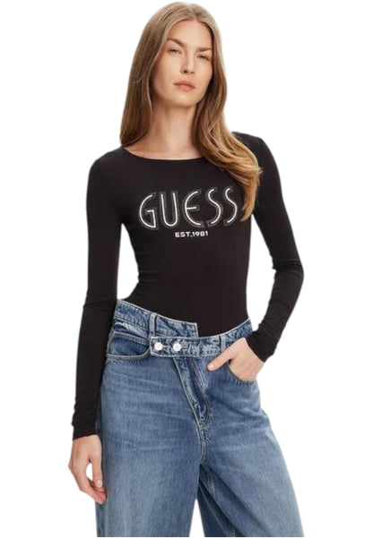 Body Manica lunga Donna Guess  Neva Hotfix Logo W5YP05K68D2