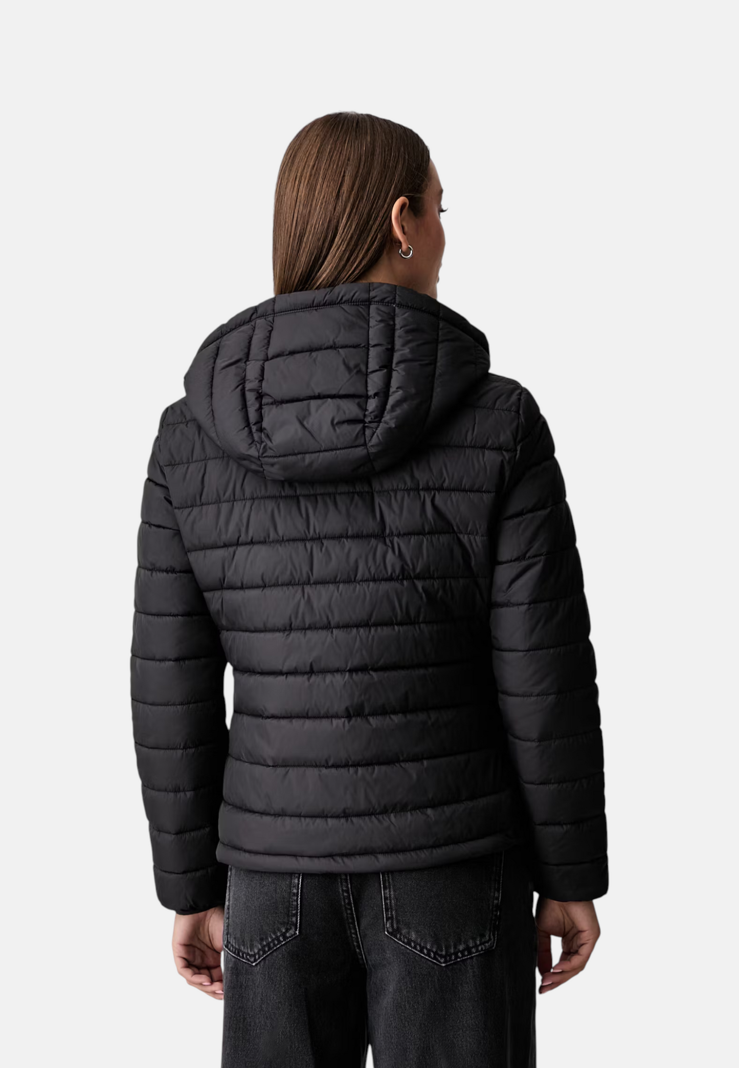 Piumino Corto Donna Guess Imbottito,Con Cappuccio Gj Paneled W6YL09W2799