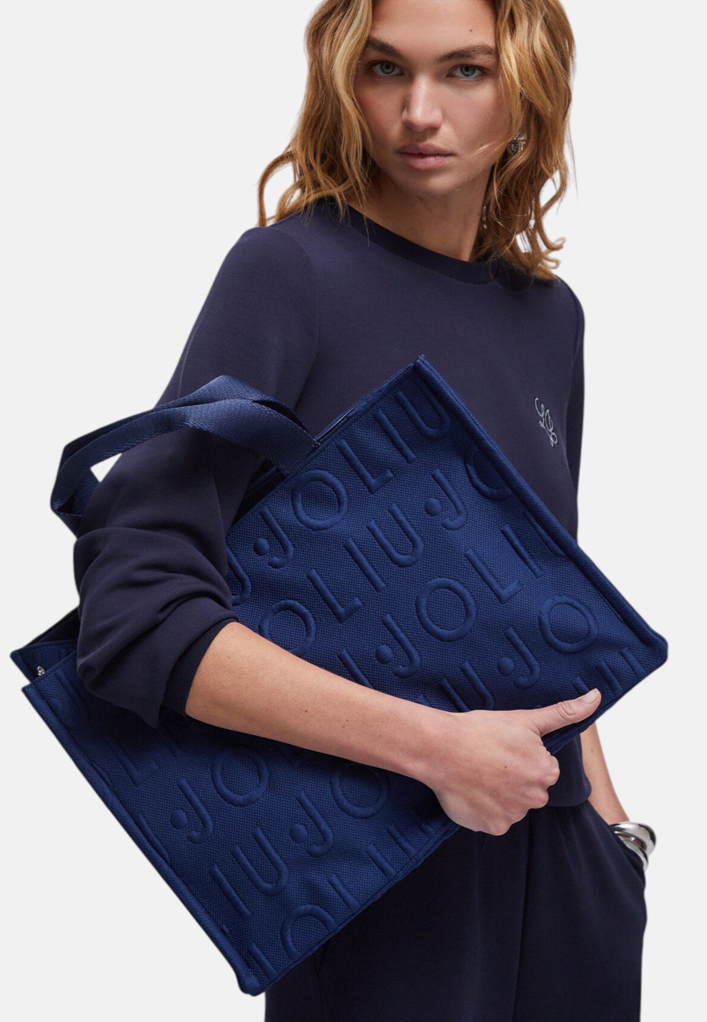Borsa A Mano Donna Liu Jo Large Bubble Logo Tote Bag  2A6026T0300