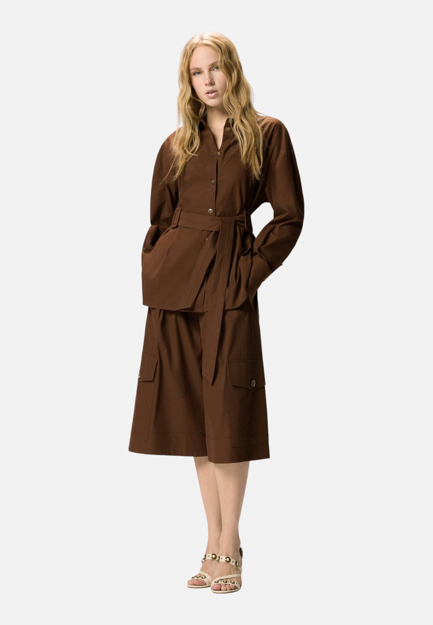 Giacca  Donna Pinko  Cheryl Overshirt Cotone Fluido 106153A2ER