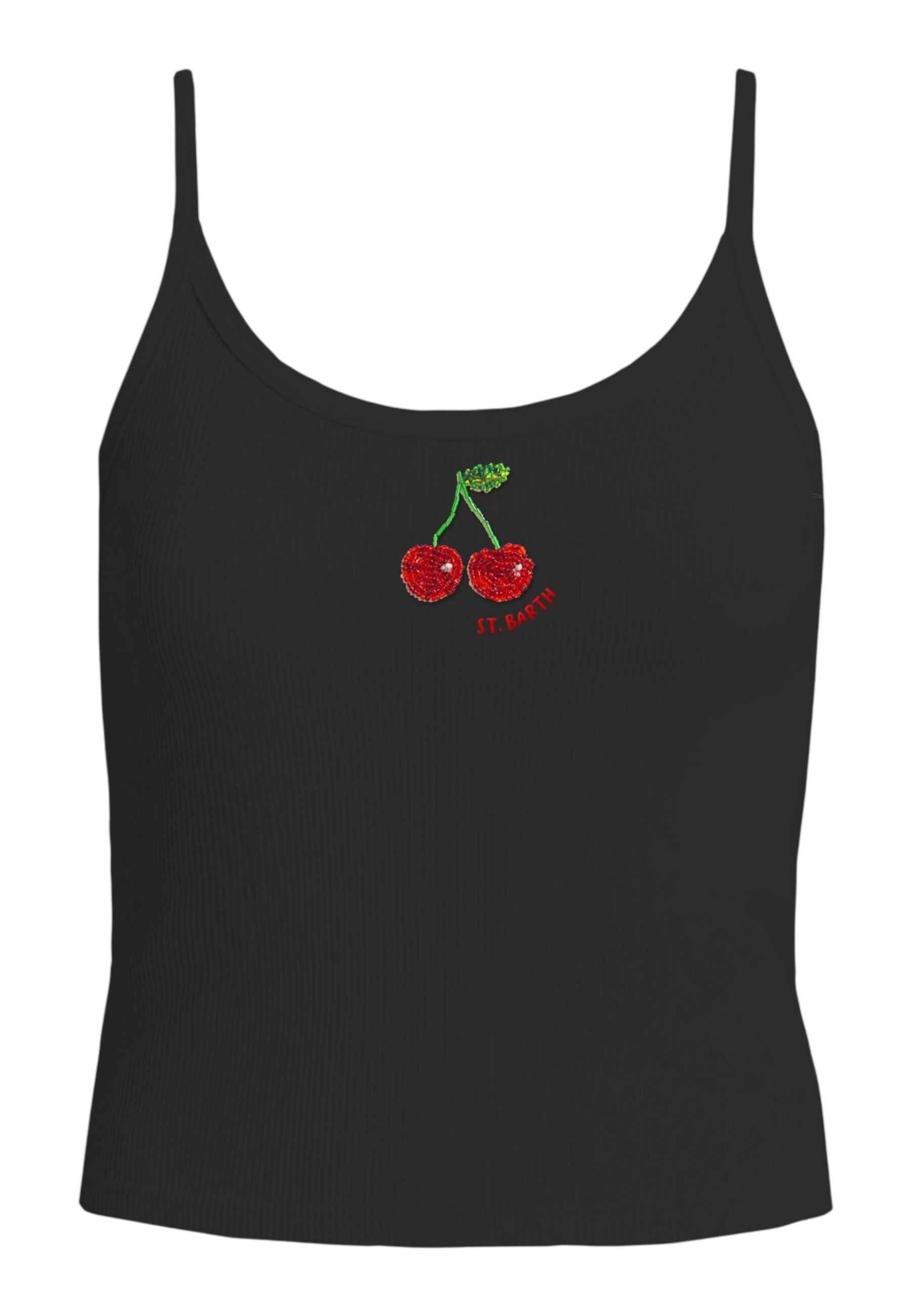 Top  Donna Mc2 Saint Barth Rib Sb Cherry Beads Emb Zaira ZAI0001