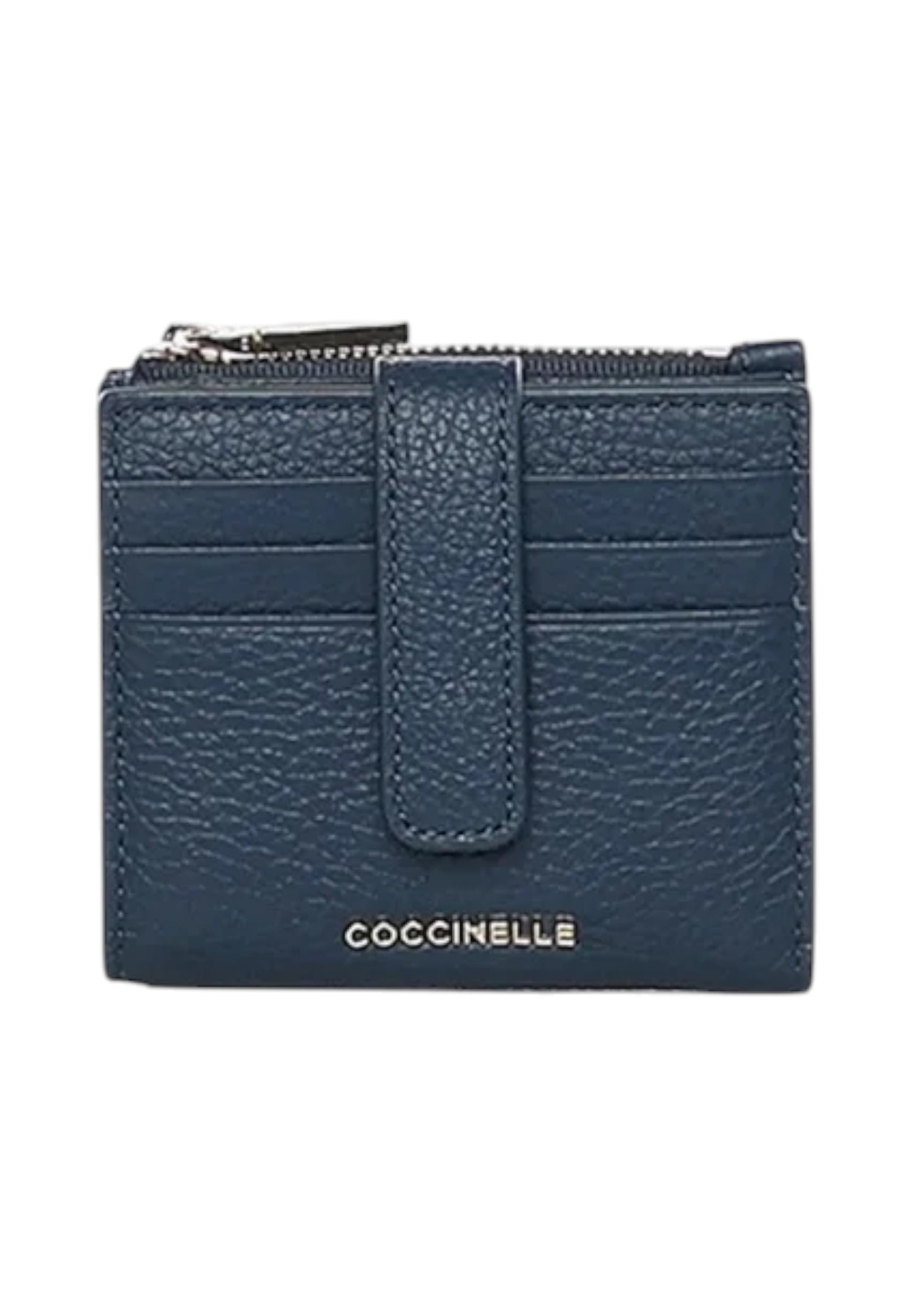 Portacarte Con Zip Donna Coccinelle In Pelle Martellata Metallic Soft Medium E2MW511F701