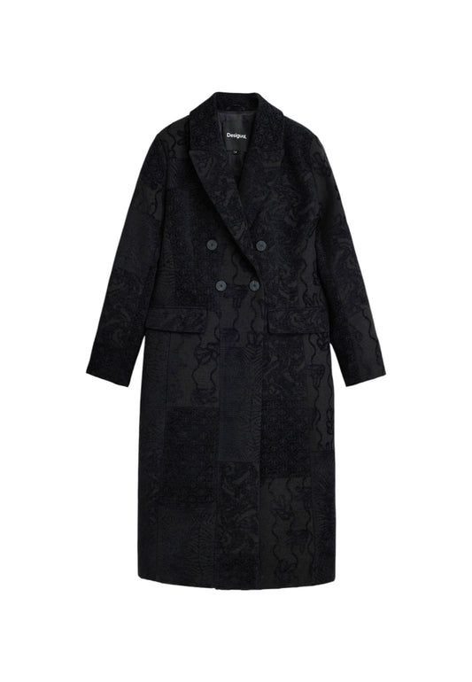 Cappotto  Donna Desigual  Patch Black 25WWEW16
