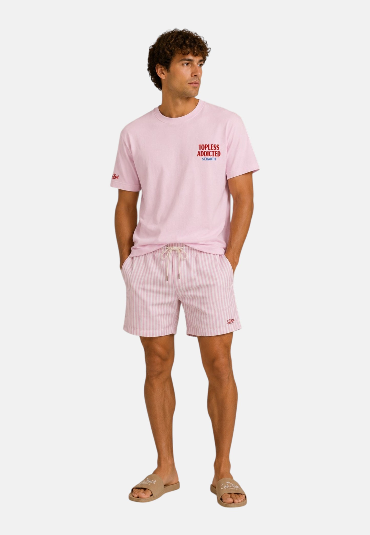 T-Shirt Manica Corta Uomo Mc2 Saint Barth Oversize Rich Topless Car Delmar DLR0001