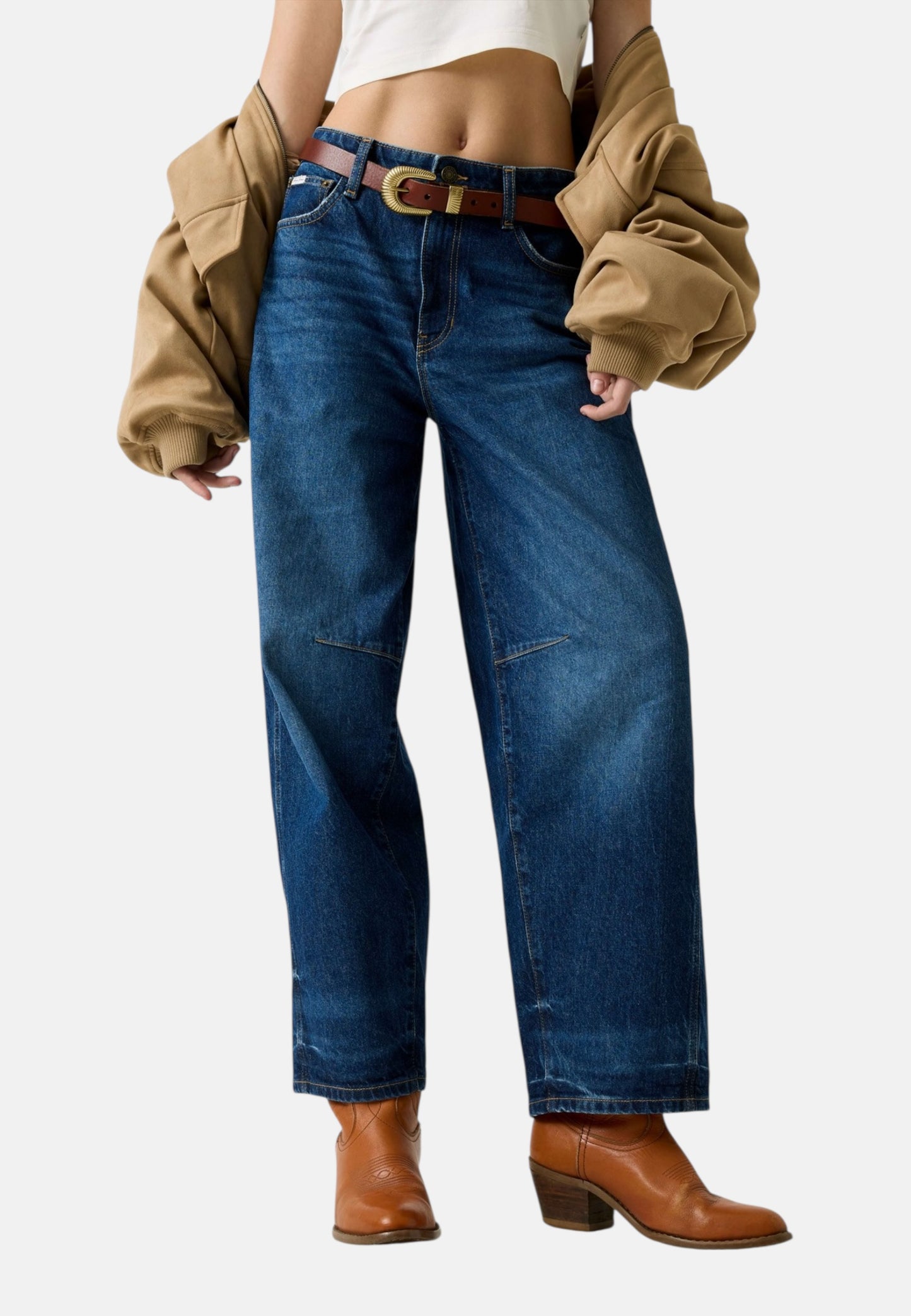 Jeans Barrel Leg Donna Guess Vein Dark Used Gj Barrel Carpenter W6RA2MD6337