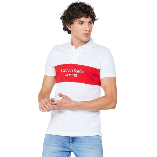 Polo Manica Corta Uomo Calvin klein Jeans  Colorblock Logo J30J322449