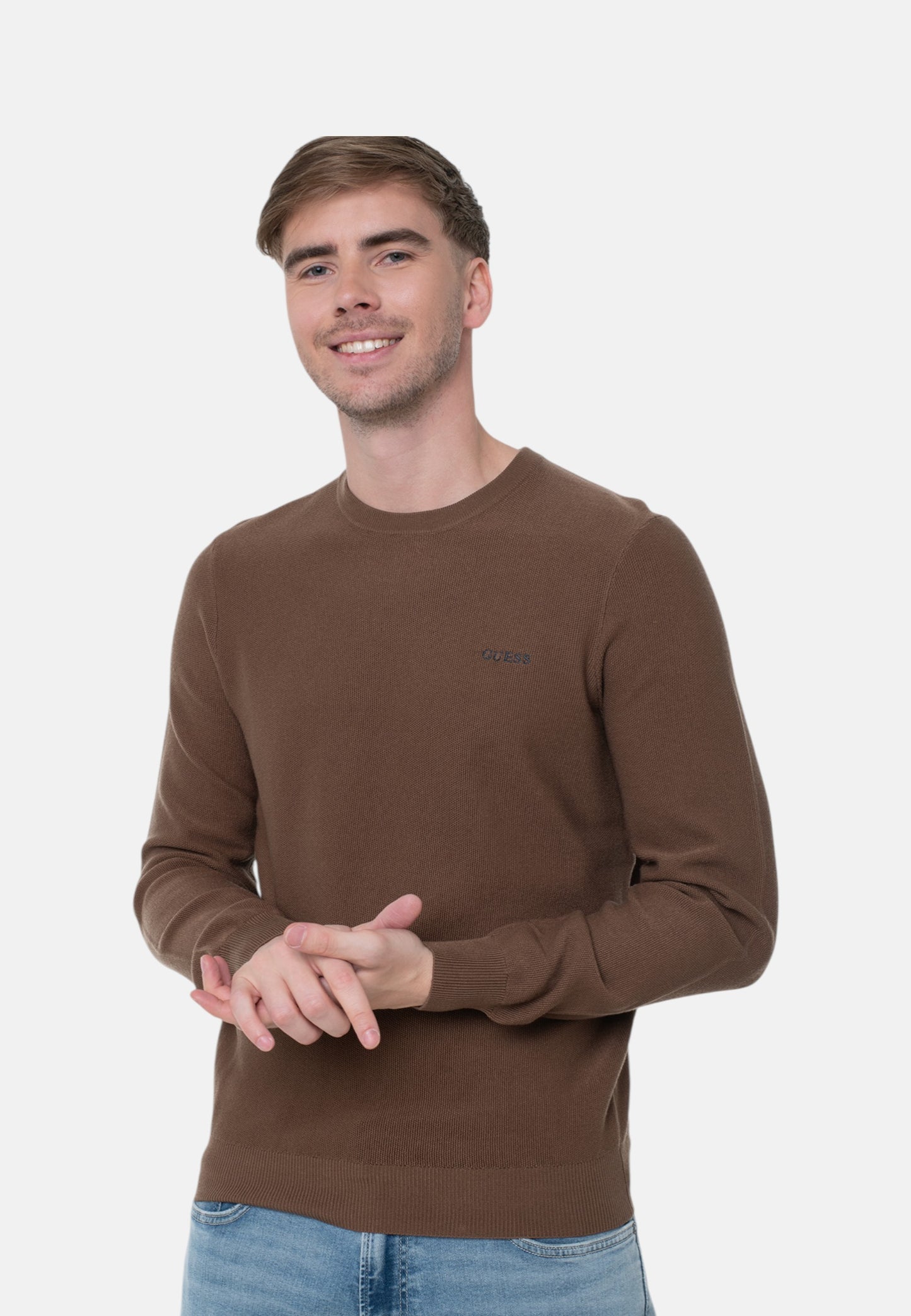 Maglia A Girocollo Uomo Guess  Karim Piquet Stitch M6RR21Z4492
