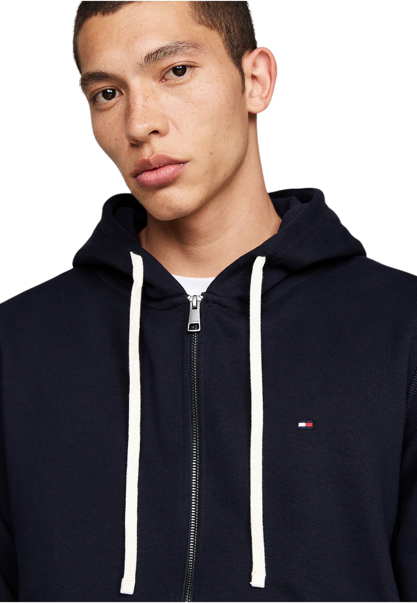 Felpa Con Zip Uomo Tommy Hilfiger Con Cappuccio Essential MW0MW37234