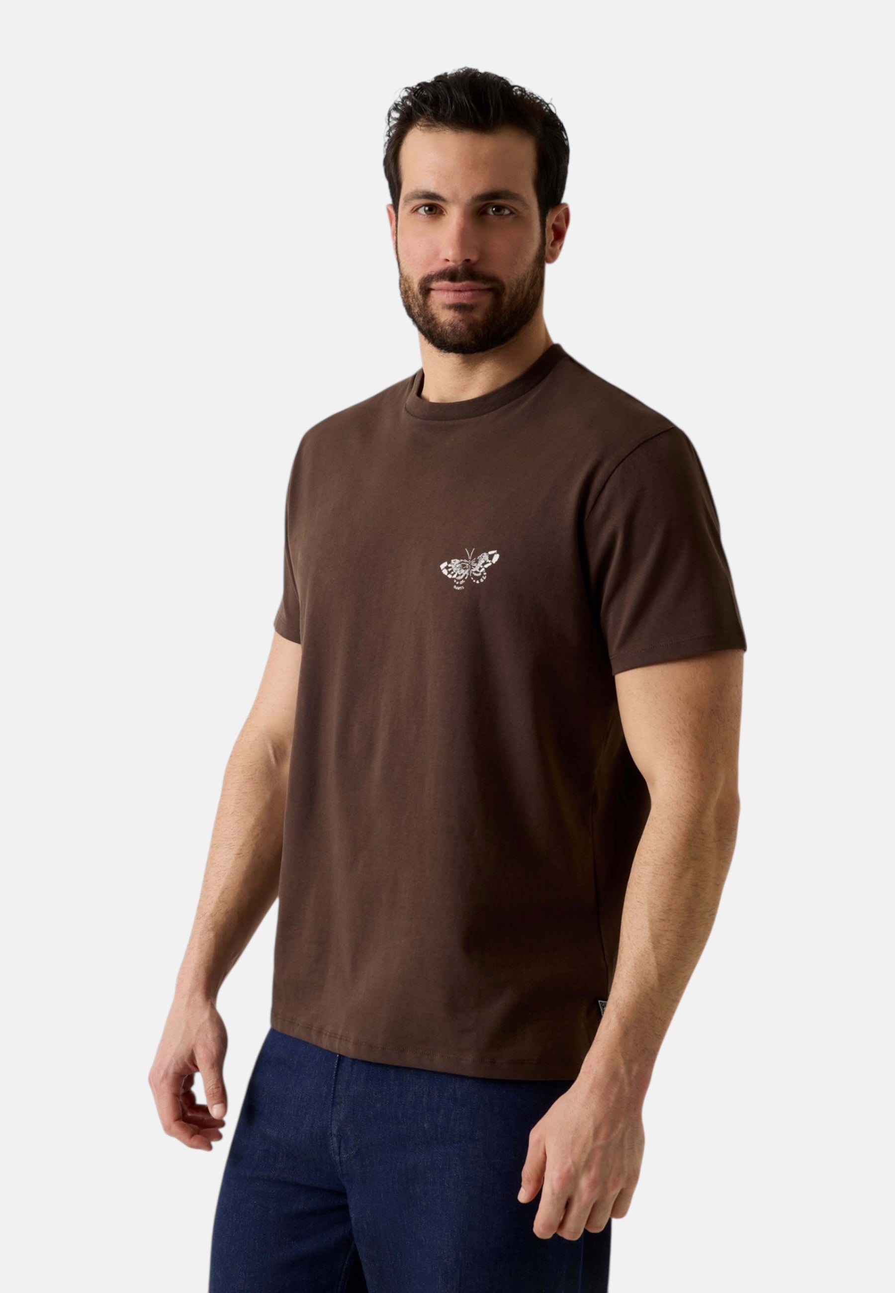 T-Shirt Manica Corta Uomo Guess  Paradise Butterfly M6GI35K3316
