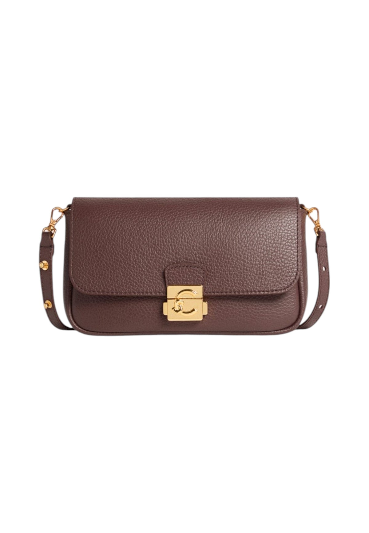 Borsa A Tracolla Donna Coccinelle Mini Bag, Pelle con grana, Chiusura con dettaglio lock C-Me Lock E5U4K520101