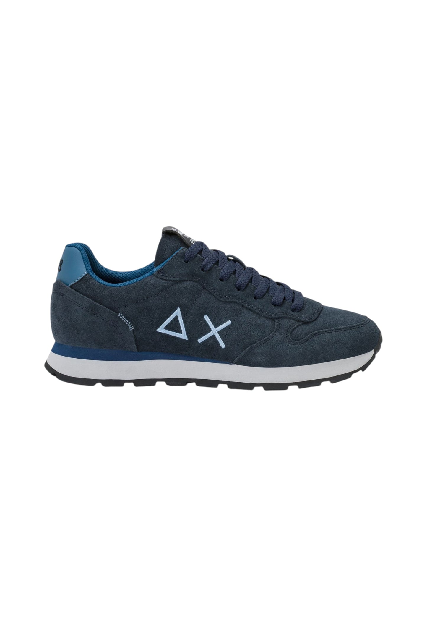 Sneakers Basse Uomo Sun68 Stile Running, Suede, Logo Ricamato Tom Suede Z46106