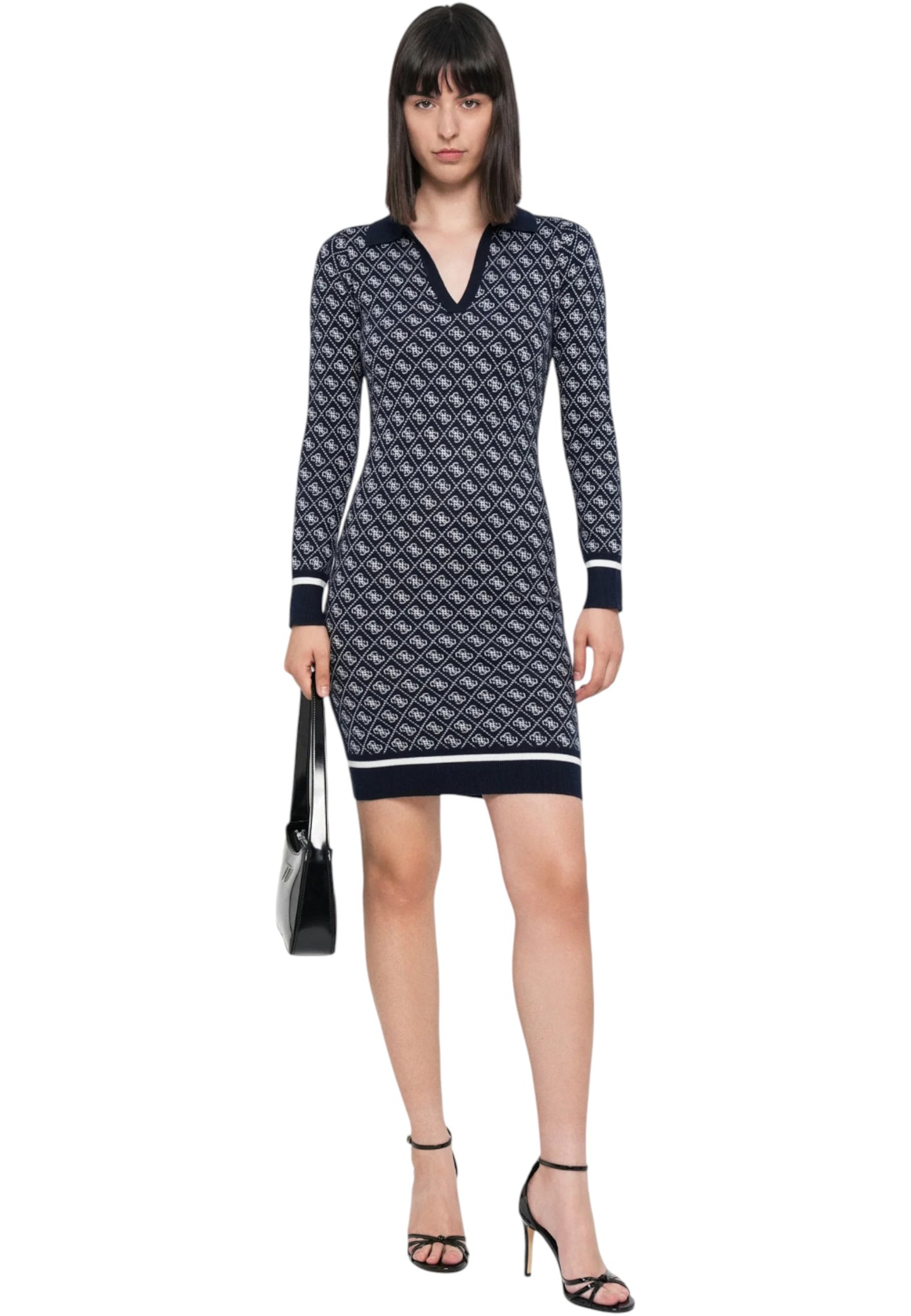 Vestito Midi Donna Guess In Maglia Aubrey 4G W5BK25Z3JD2