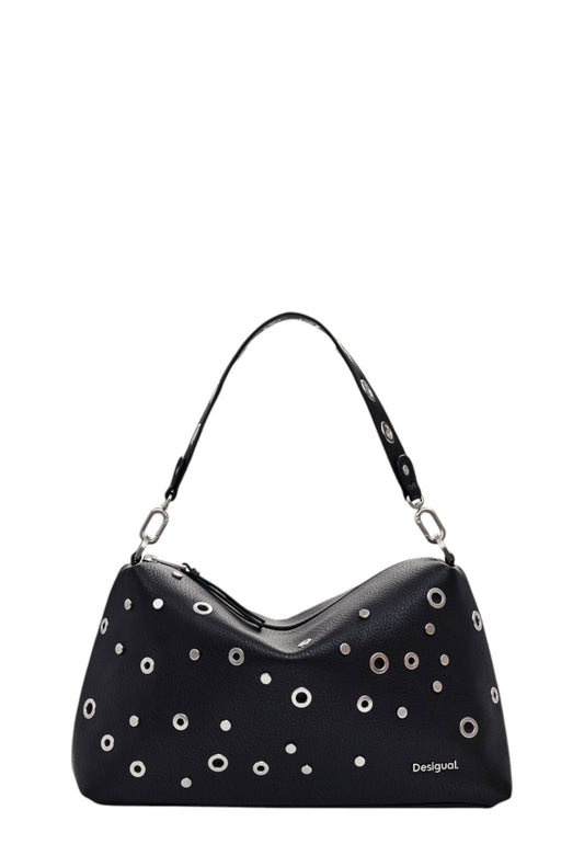 Borsa A Spalla Donna Desigual  Rebel Bergamo Black