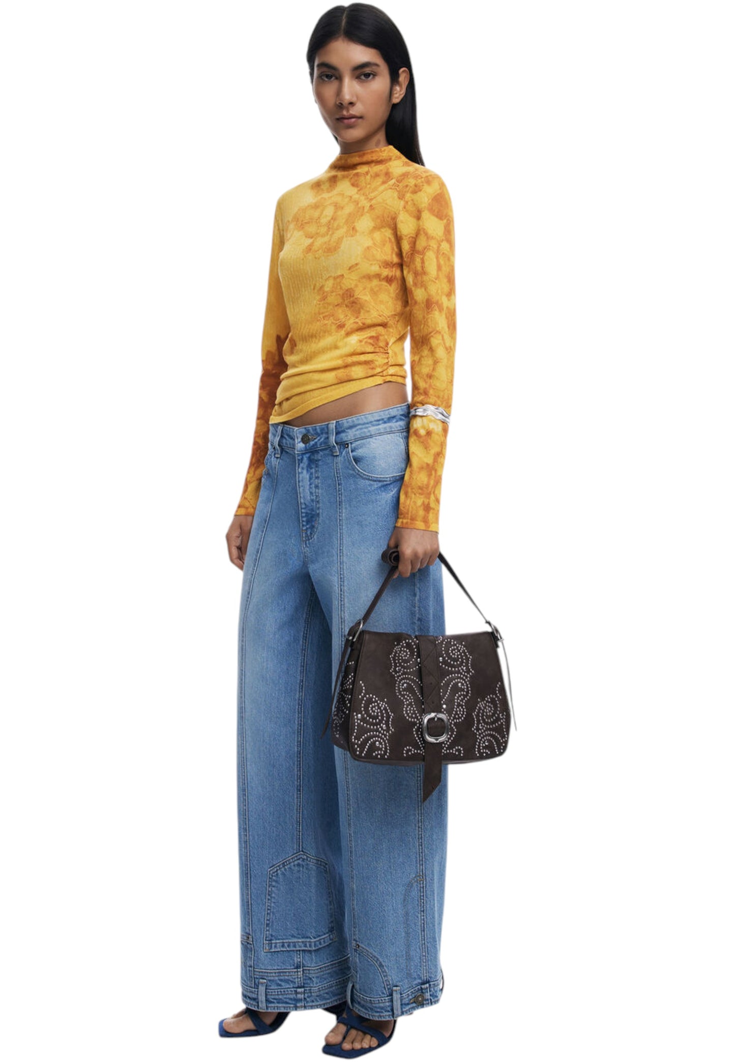 Borsa A Tracolla Donna Desigual  Poker Face Posadas Mini 2.0 Choco 25WAXP34