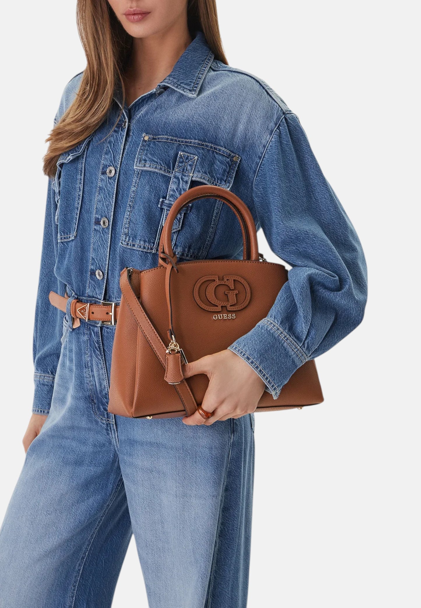 Borsa A Mano Donna Guess 3 Comp Satchel Isola HWBG9905060