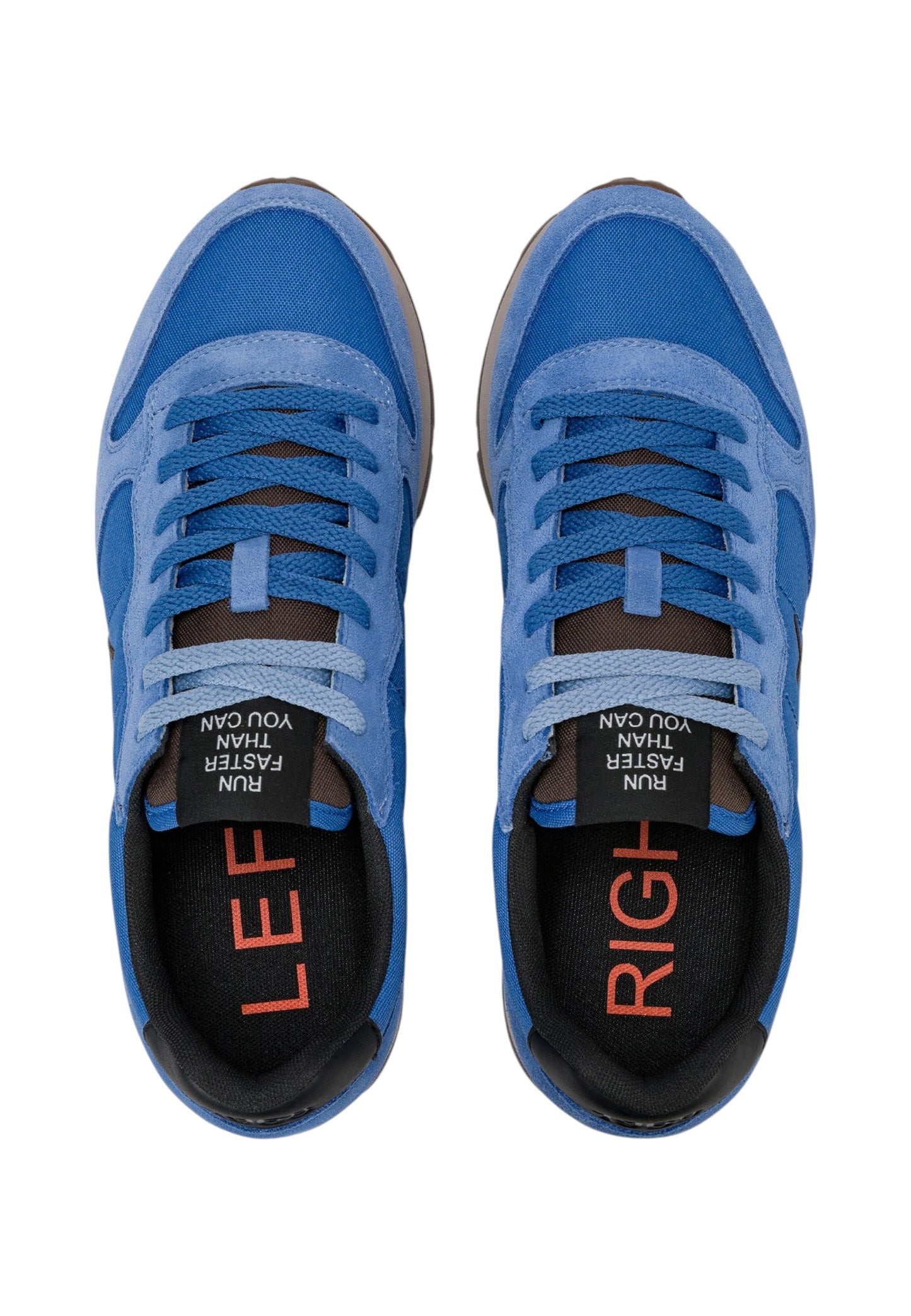 Sneakers Basse Uomo Sun68 Stile Running, Logo Ricamato, Nylon E Suede Tom Solid Z46101