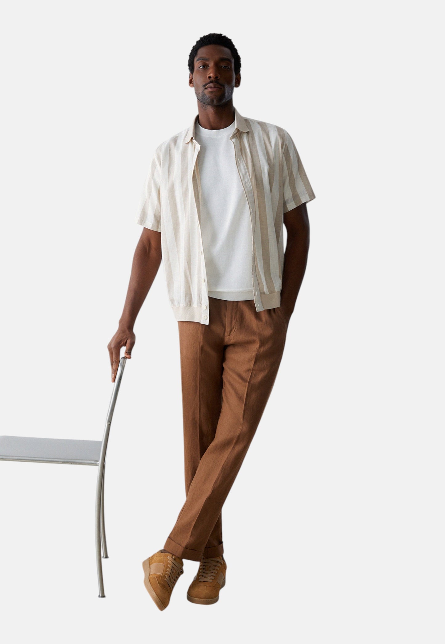 Pantaloni  Uomo Liu Jo Jogger In Lino  QA6095T4346