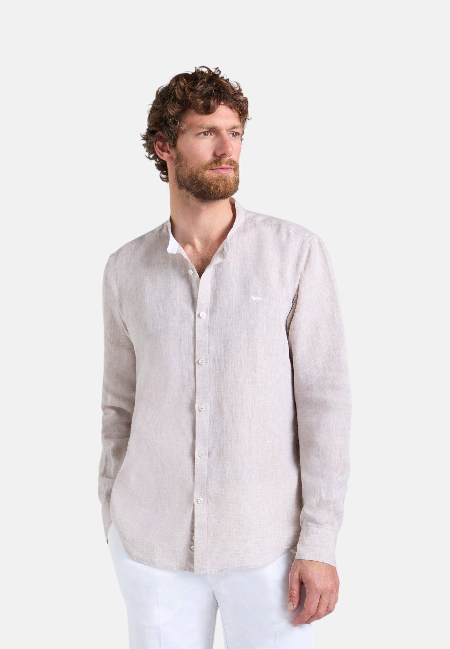 Camicia Manica lunga Uomo Harmont & Blaine Coreana In Lino  CRQ029010883O
