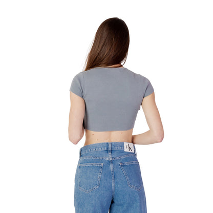 Top Manica Corta Donna Calvin klein Jeans  Asym Cut Out Knitted J20J221129