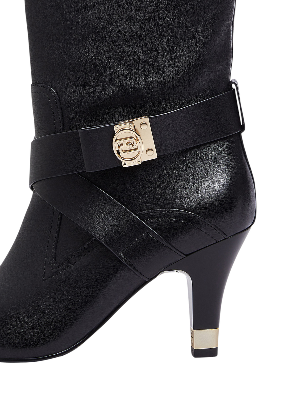 Stivaletti Con Tacco Donna Liu Jo In Pelle E Cinturino Gioiello Blake 02 SF6025PX885