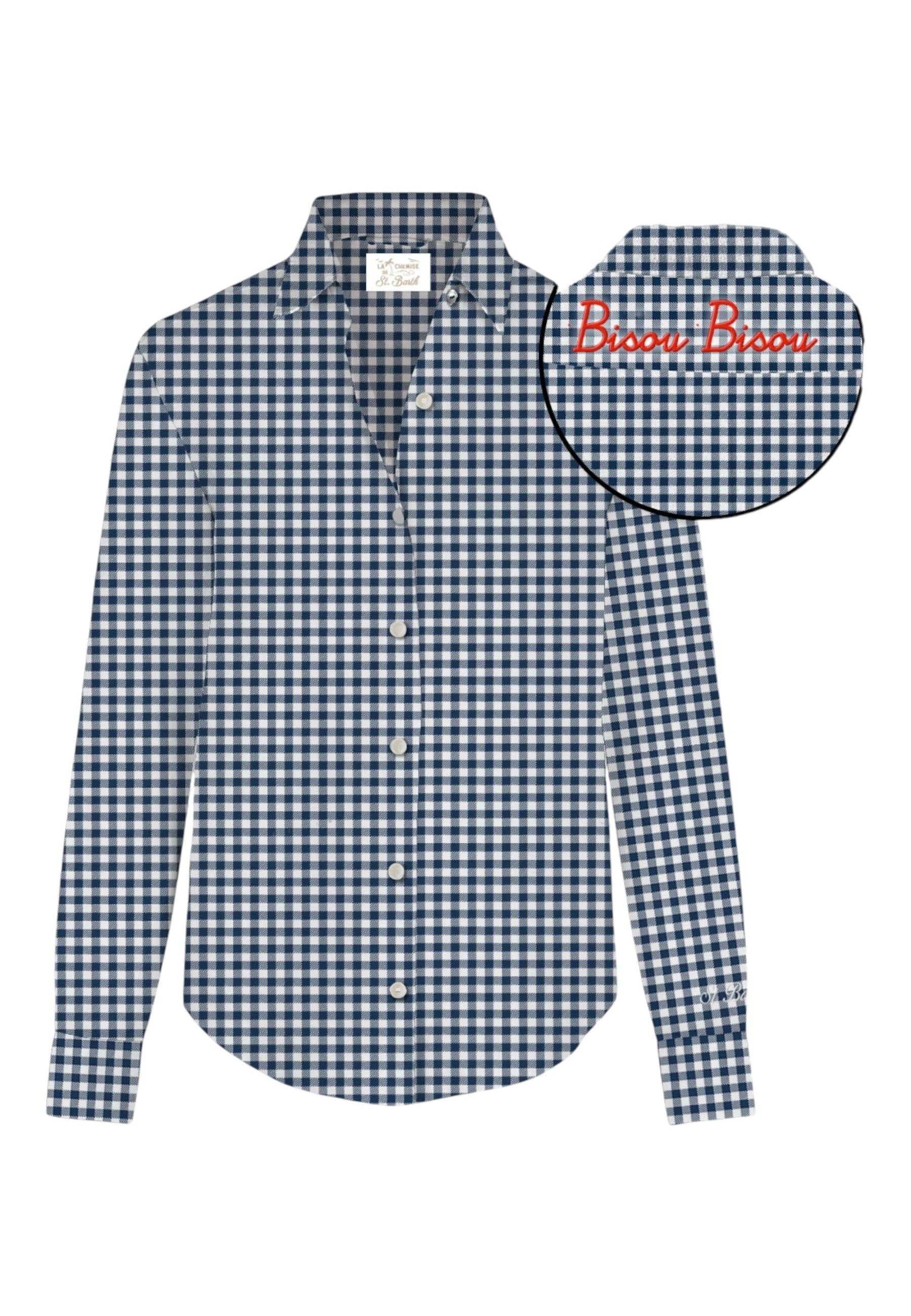 Camicia Manica lunga Donna Mc2 Saint Barth Vichy Bisou Meredith MDH001