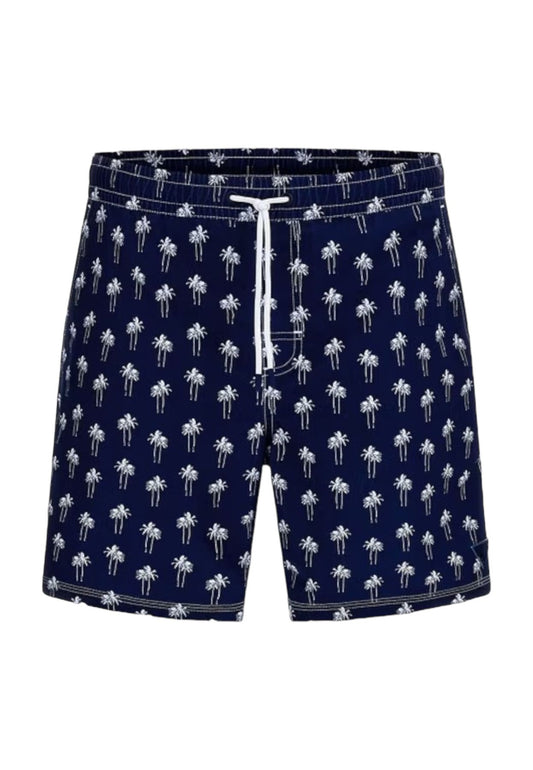 Costume da bagno Short Uomo Guess  Swimtrunk Medium Palms Aop F3GT11WF9K0
