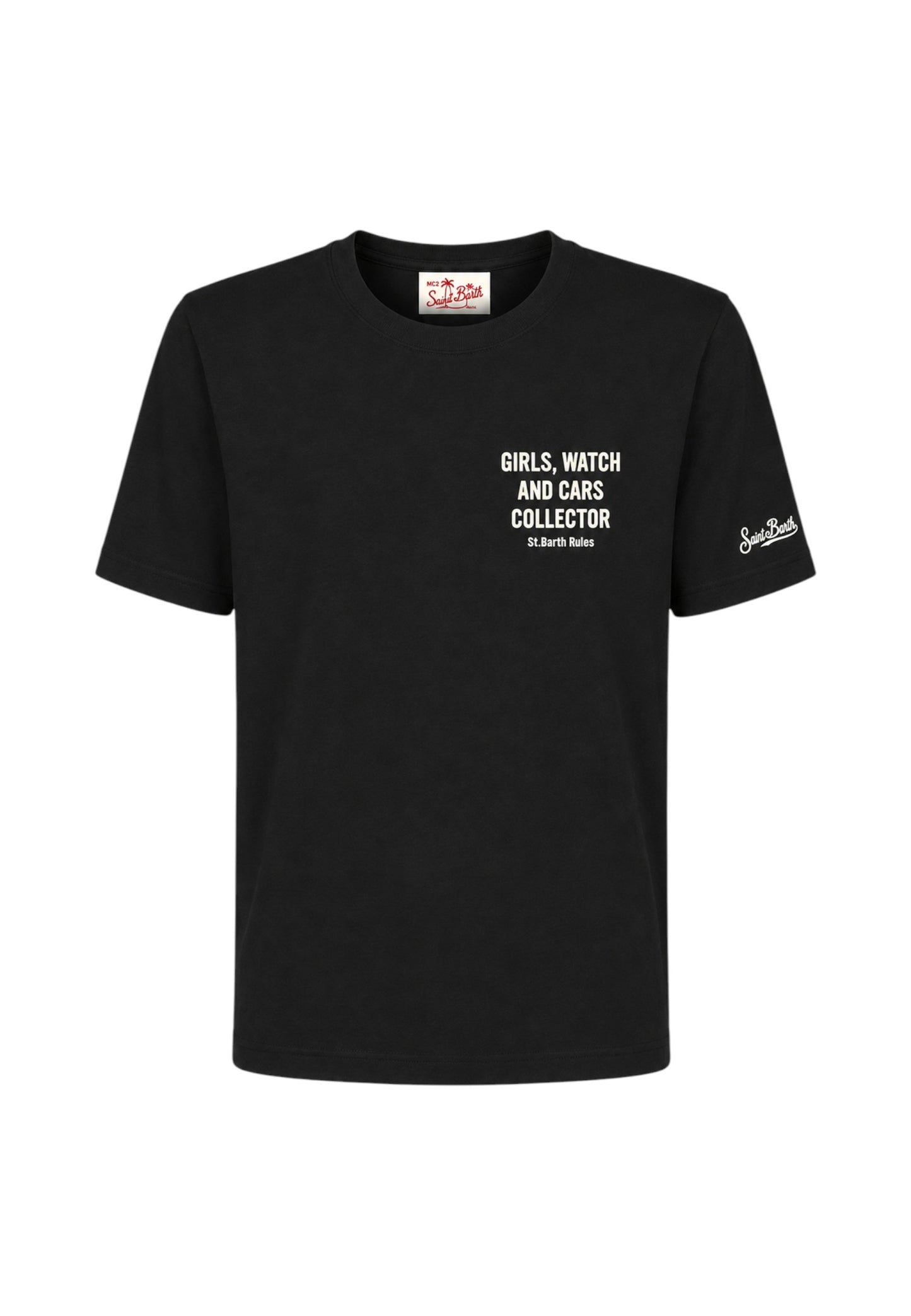 T-Shirt Manica Corta Uomo Mc2 Saint Barth Stampa/Ricamo Fronte E Retro Collector Portland PRL0002