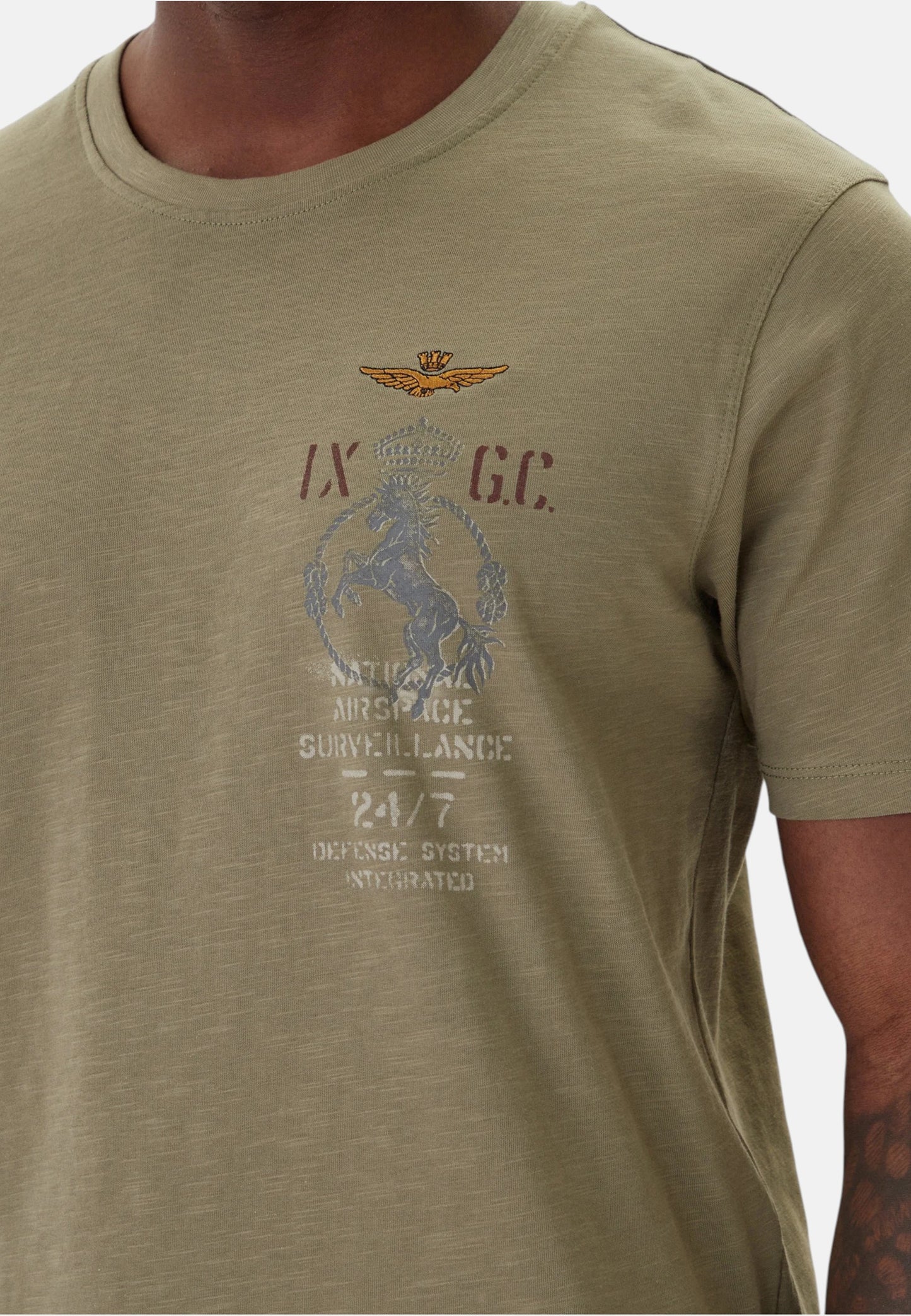 T-Shirt Manica Corta Uomo Aeronautica Militare IX Gruppo Caccia  261TS2543UJ00686