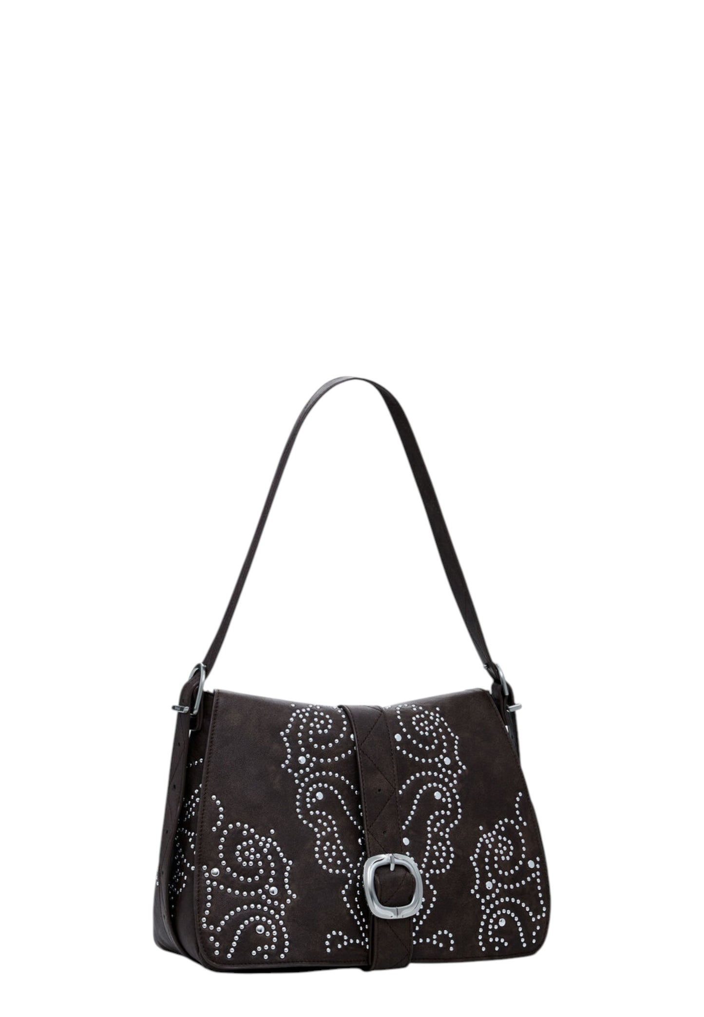 Borsa A Tracolla Donna Desigual  Poker Face Posadas Mini 2.0 Choco 25WAXP34
