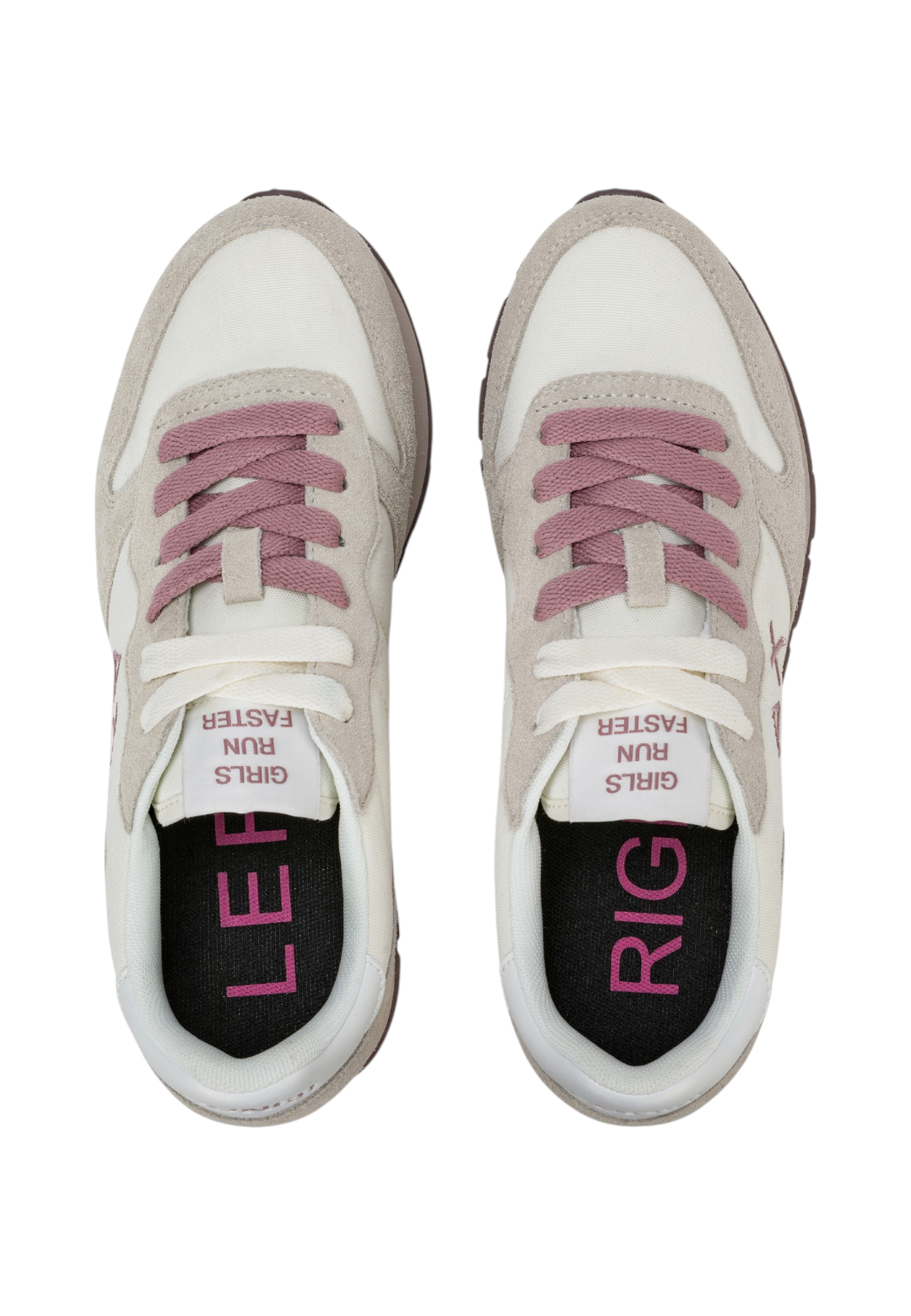 Sneakers Basse Donna Sun68 Stile Running, Nylon E Suede, Logo Ricamato Ally Solid Z46201
