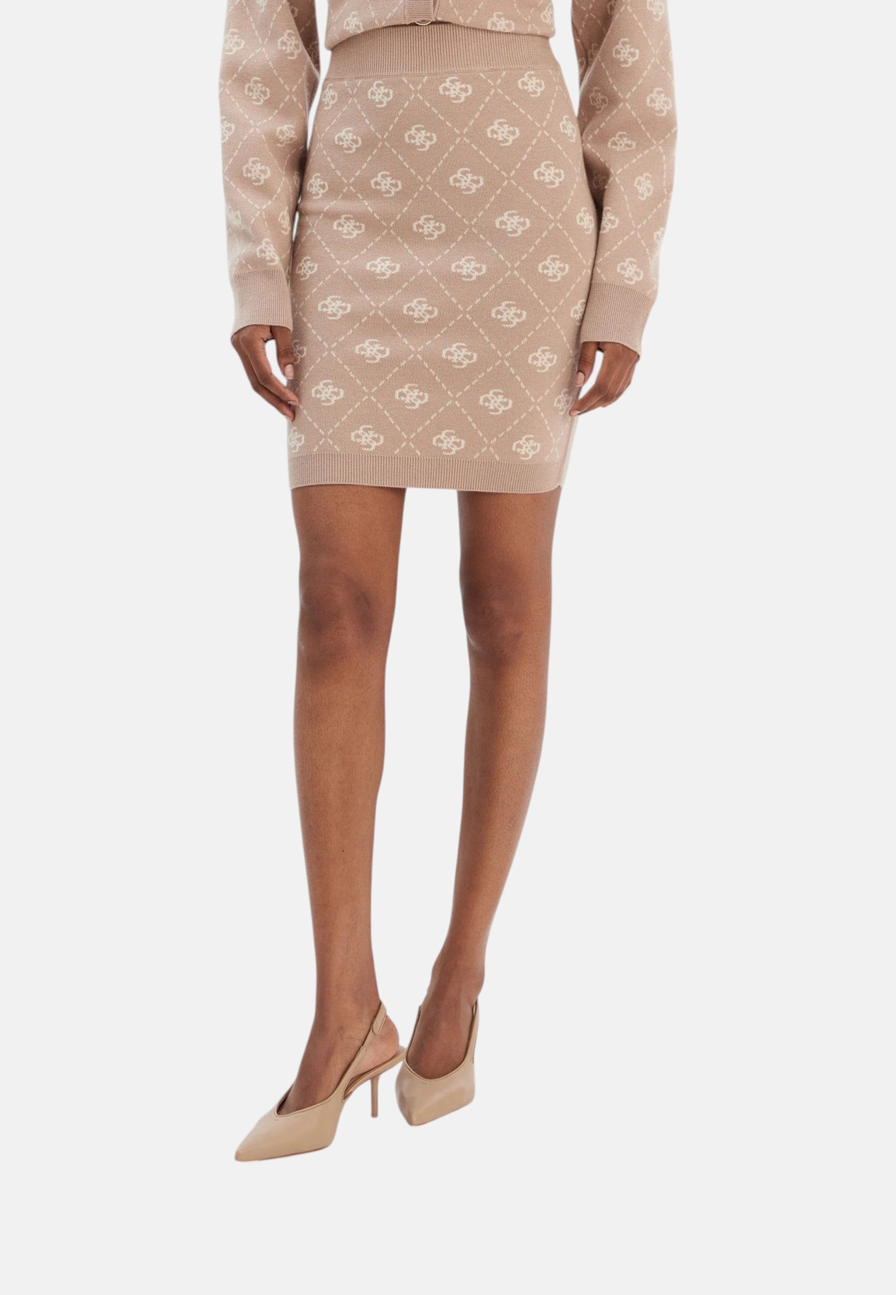 Gonna Corta Donna Guess In Maglia Sarah 4G W4BD0SZ3JD2