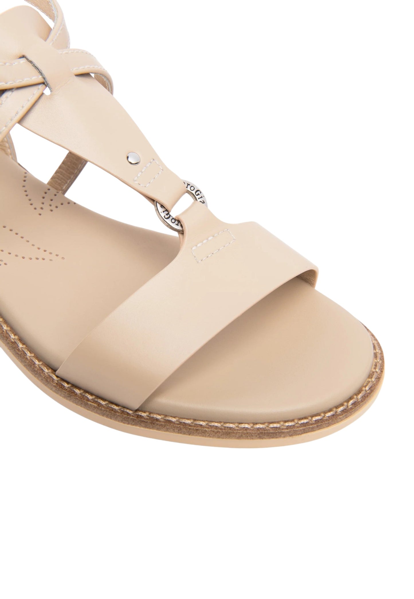 Sandali Bassi Donna Nero Giardini In Pelle Con Fascia Frontale  E615895D