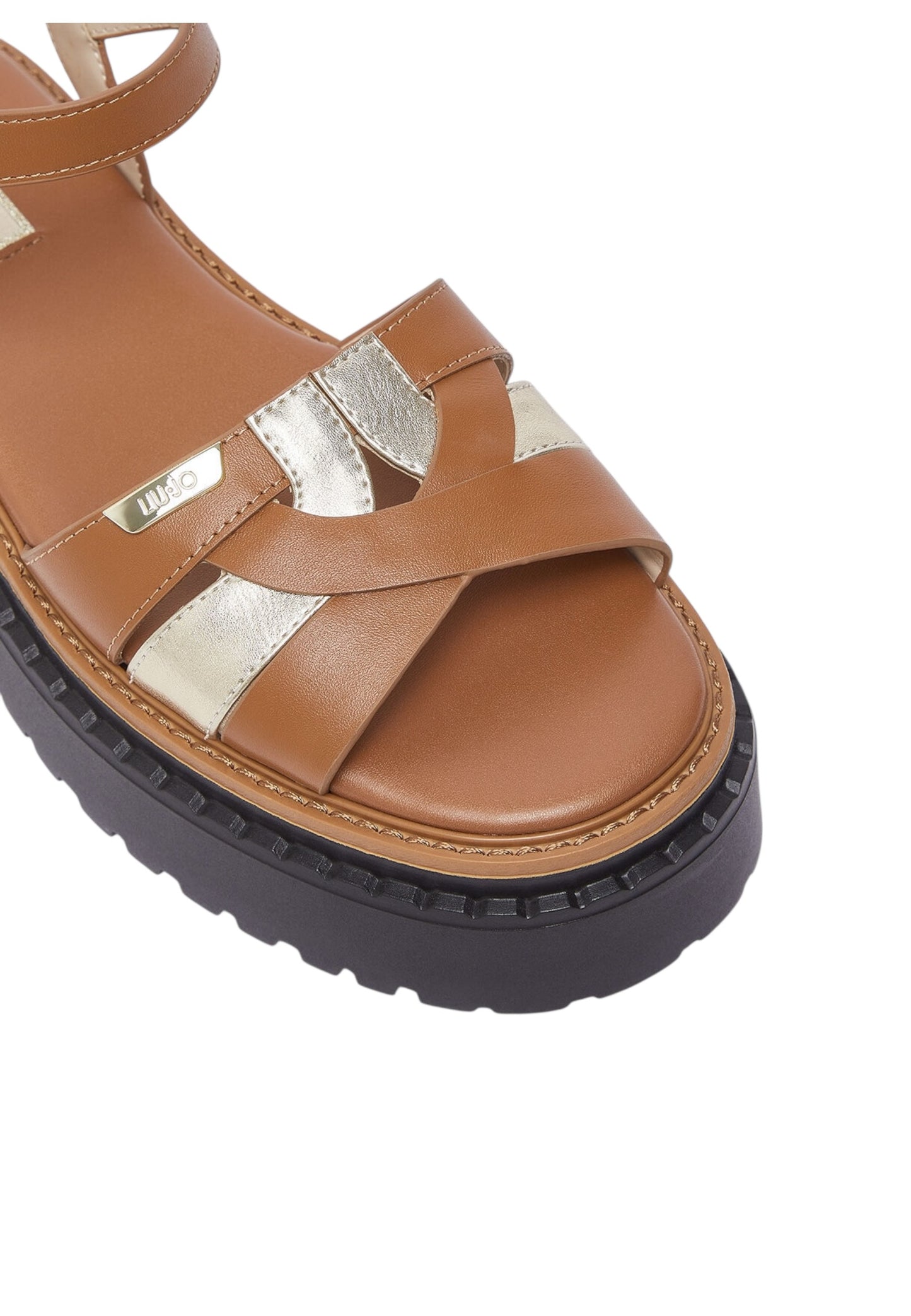 Sandali Platform Donna Liu Jo In Pelle Di Vitello Con Dettagli Metallizzati Bessie 01 SA6159PX026