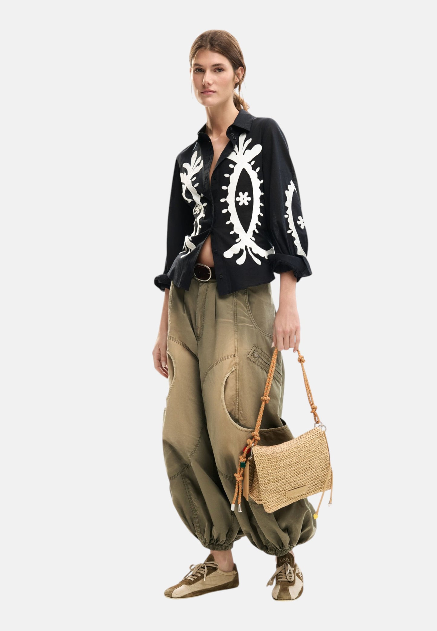 Borsa A Spalla Donna Desigual  Half Logo Raffia Venecia 26SAXO03