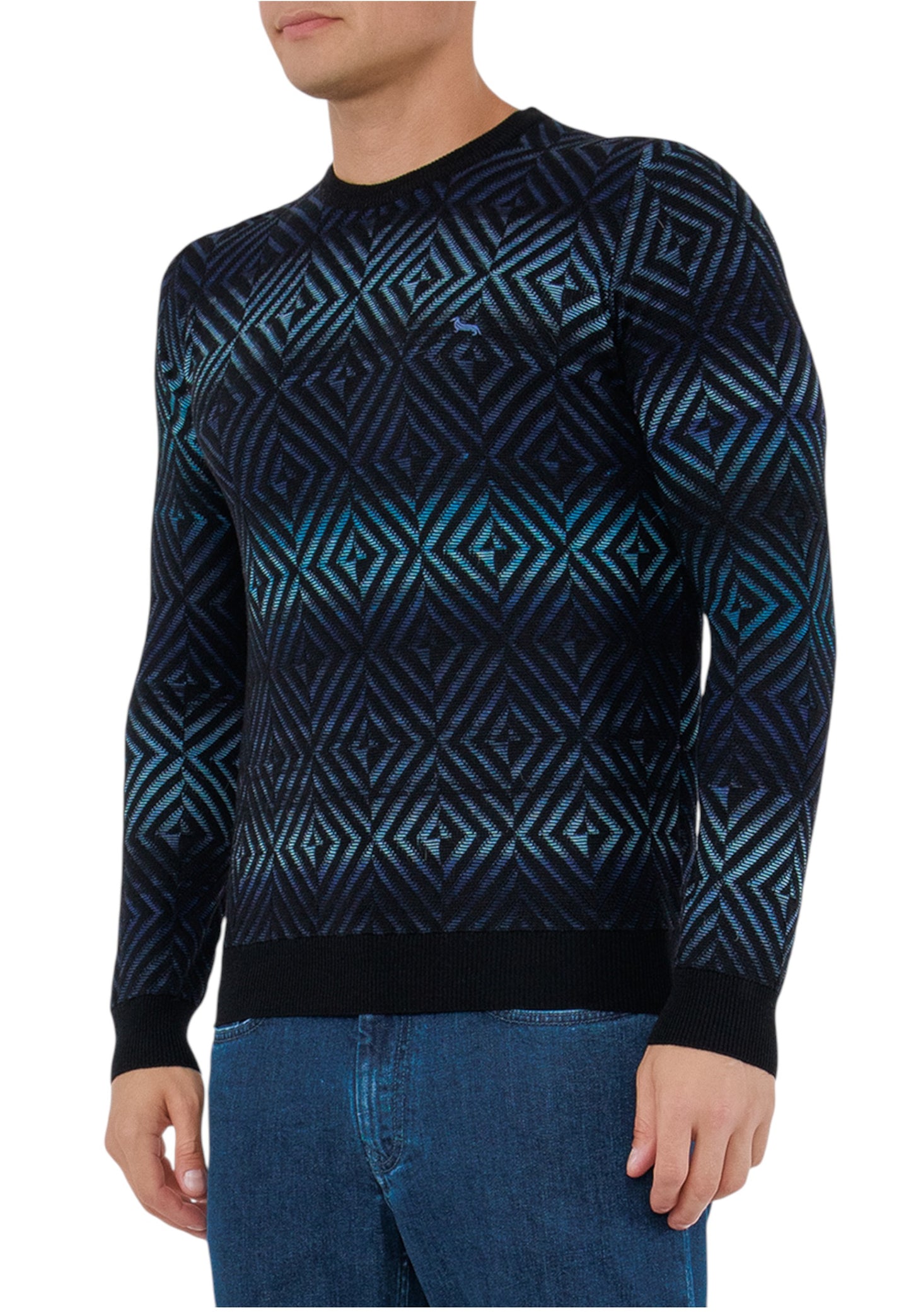 Maglione A Girocollo Uomo Harmont & Blaine 3D Filo Unito + Stampato  HRP846030277
