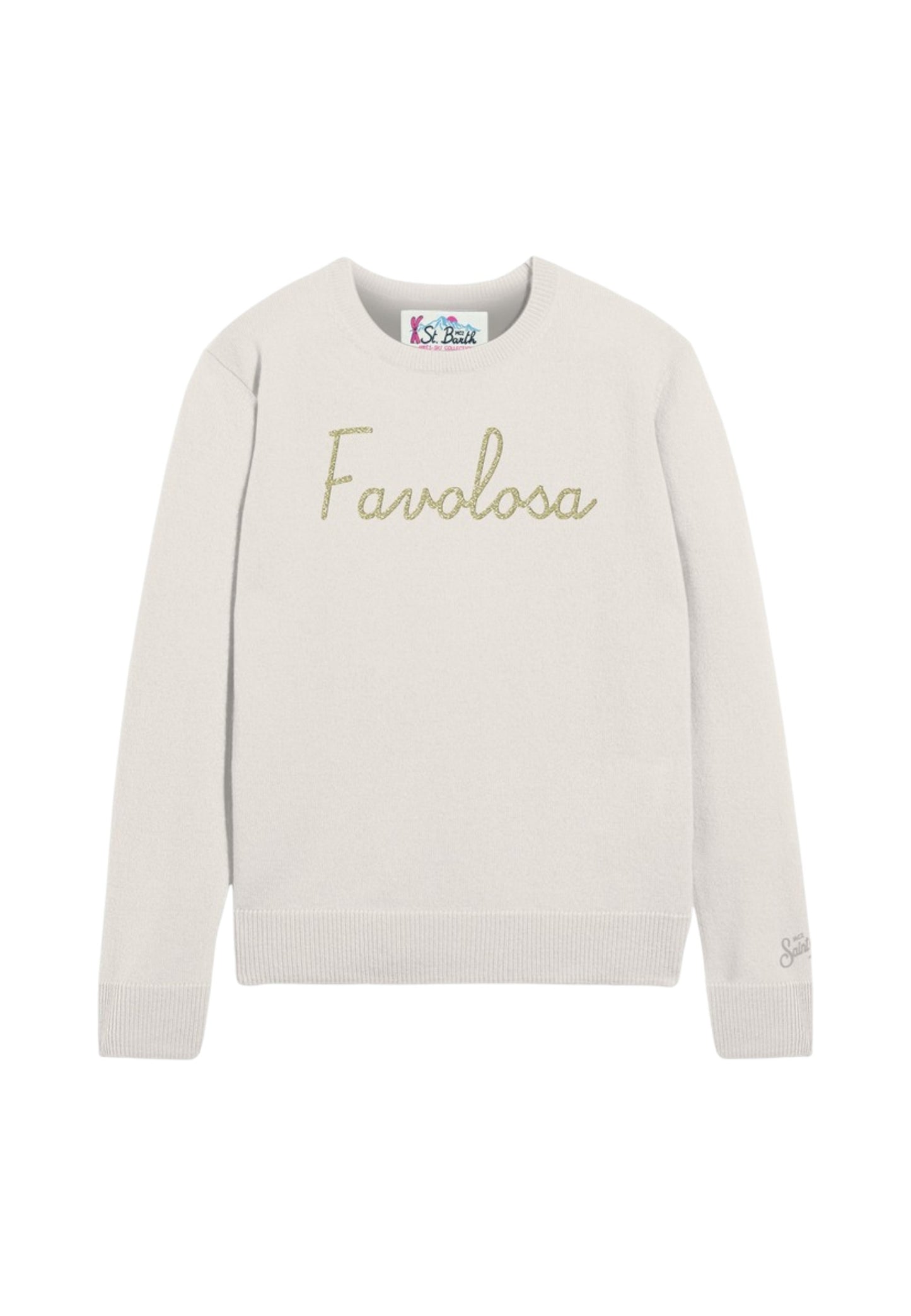 Maglione A Girocollo Donna Mc2 Saint Barth FavolosaOr Emb New Queen QUE0010