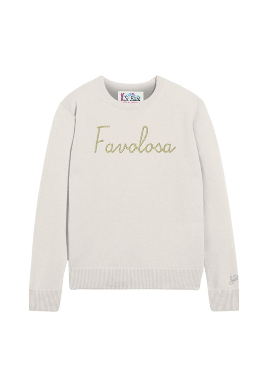 Maglione A Girocollo Donna Mc2 Saint Barth FavolosaOr Emb New Queen QUE0010