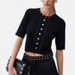 Top  Donna Liu Jo In Maglia Con Borchie Eco Line WA6092MS55N
