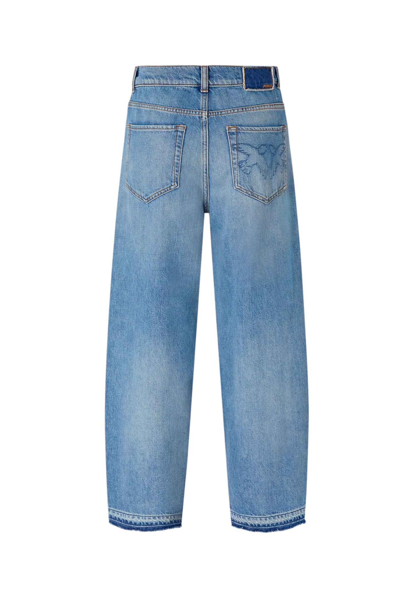 Jeans Wide Leg Donna Pinko Egg Dirty Blue Denim Estelle 103857A341