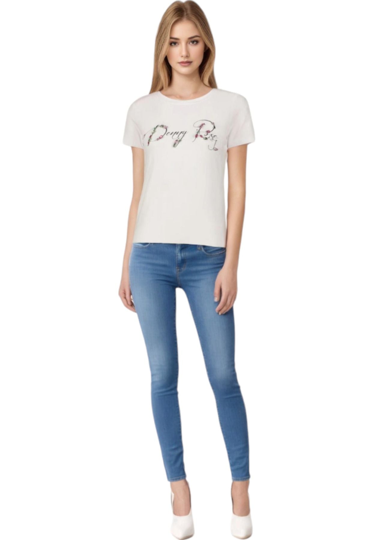 T-Shirt Manica Corta Donna Denny Rose Cono Logo  411ND64004